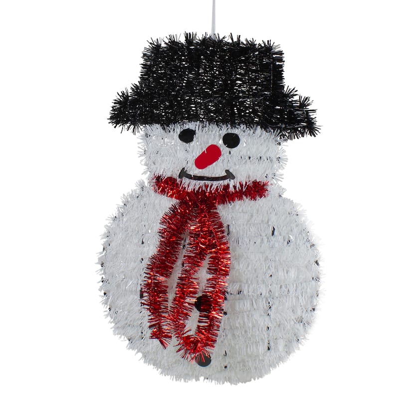 19" Tinsel Snowman Christmas Window Decoration Bed Bath & Beyond